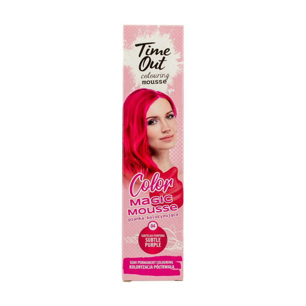 Відтінковий мус для волосся Time Out Color Magic Mousse 04 Subtele Purple, 75 мл